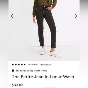 Madewell Mid-Rise Petite Jeans in Lunar Wash 25p